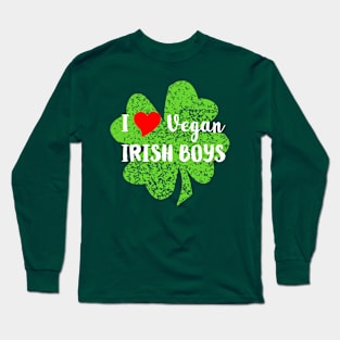 I Love Vegan Irish Boys Long Sleeve T-Shirt